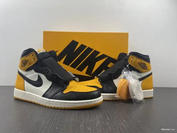 Reps TB Toe 555088-711 Air Jordan High OG 1 Yellow 0602